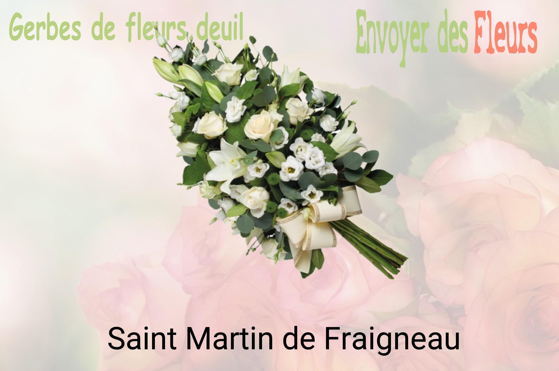 Gerbe de fleurs de deuil livrée à Saint-Martin-de-Fraigneau
